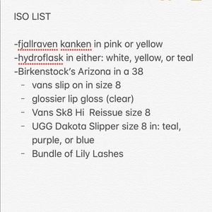 ISO LIST
